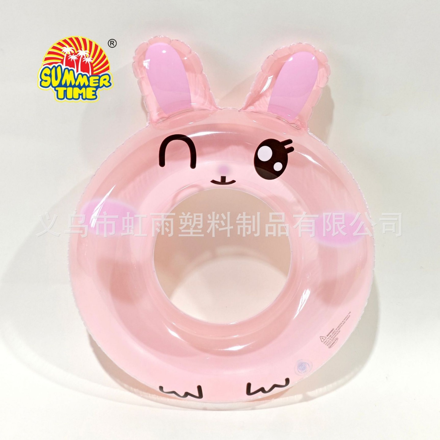 Hongyu thickened cartoon animal inflatable swimming rings for children, environmentally friendly and transparent water toys, wholesale sports and outdoor swimming products details Picture