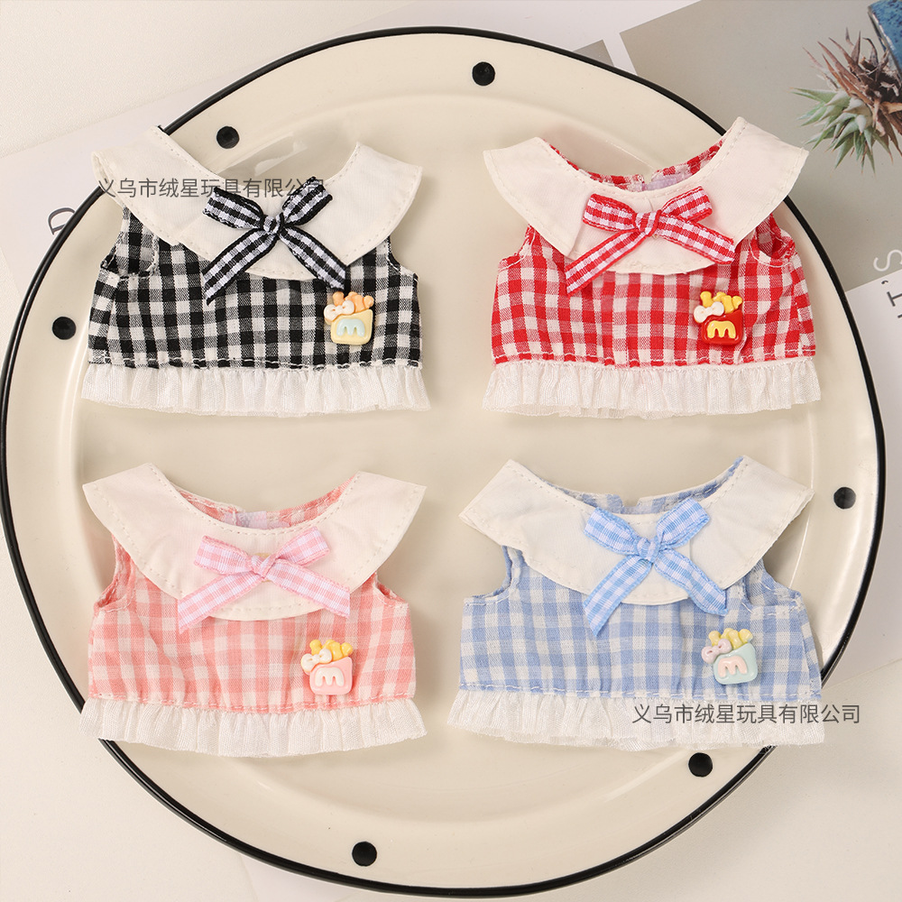 【 Only for Kids 】 The new checkered top and skirt accessories are perfect for long-legged kitty to dress up with kids