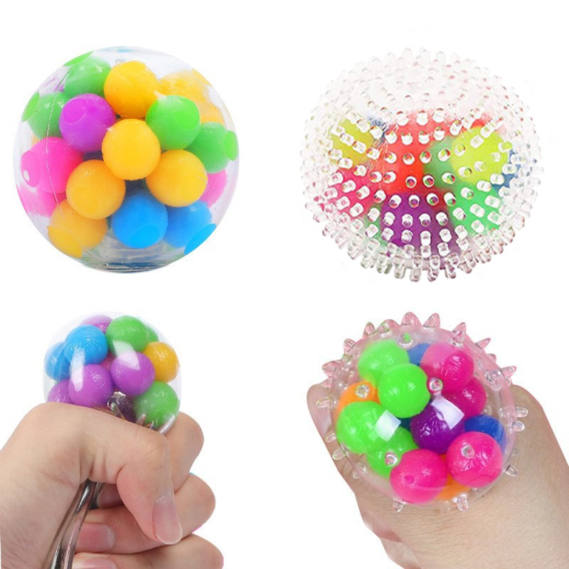Amazon Adult Stress Relief Ball Set TPR Soft rubber flour Ball Release Toy Relieve Stress Direct Sale Item Picture