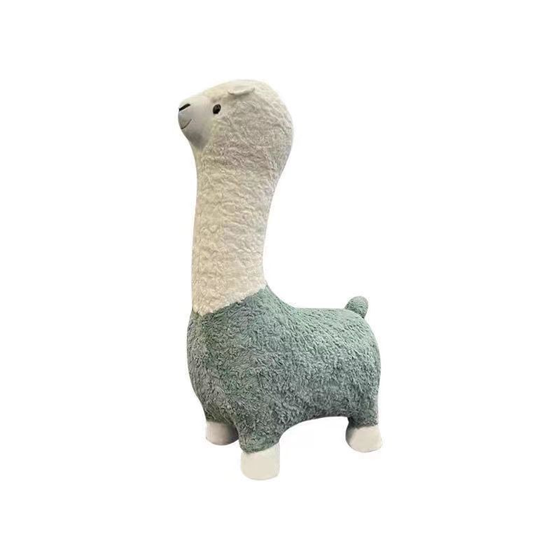 Factory wholesale cartoon alpaca stools, living room and balcony shoe-changing stools, children's leisure figurine seats, alpaca mounts Item Picture