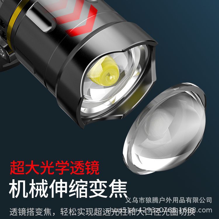 Wholesale outdoor LED sensor headlights, telescopic zoom, USB charging, strong light, waterproof searchlights, lighting accessories, heat sinks Application Scenario