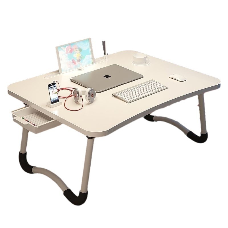 简易电脑桌/小桌板/桌子/折叠床午休/床上电脑平板桌白底实物图