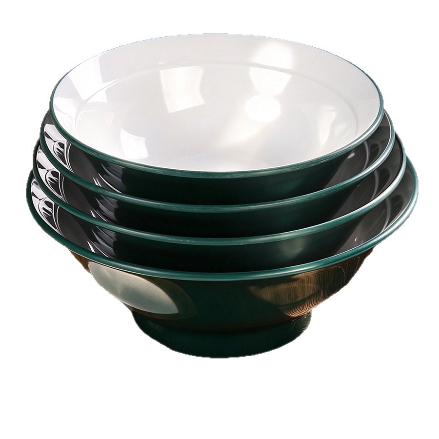 Two-color melamine noodle bowl, commercial beef noodle bowl board, rice noodle soup with snails, fried sauce noodles, catering utensils, heat-resistant and shock-resistant kitchenware Item Picture