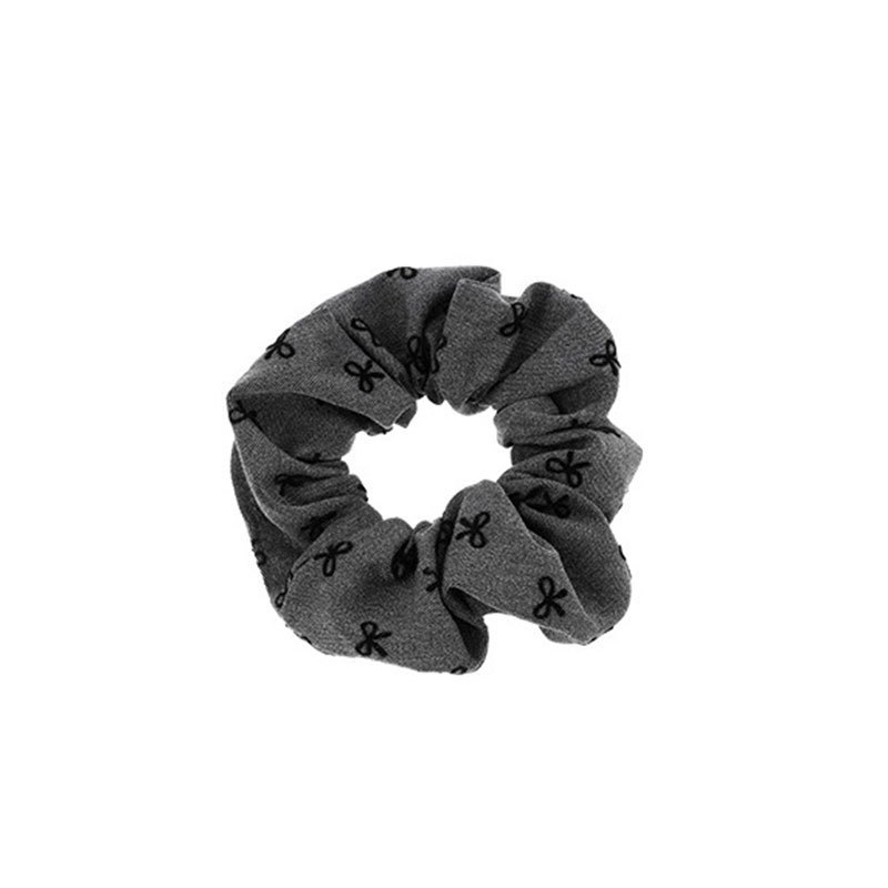 2024 Stylish, high-elasticity black large intestine hair band, durable hair tie, leather band, hair accessory, simple and versatile headwear Item Picture