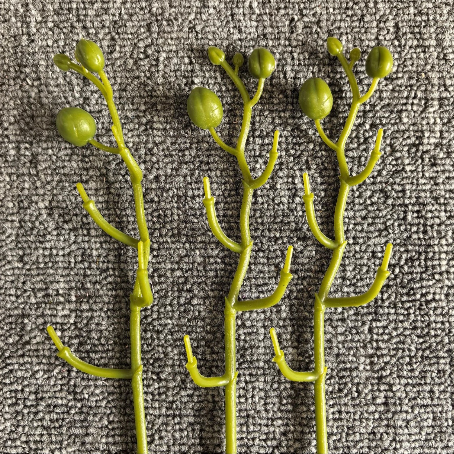 蝴蝶兰仿真花杆4头9头塑料插花植物花枝配件办公文化园艺装饰细节图