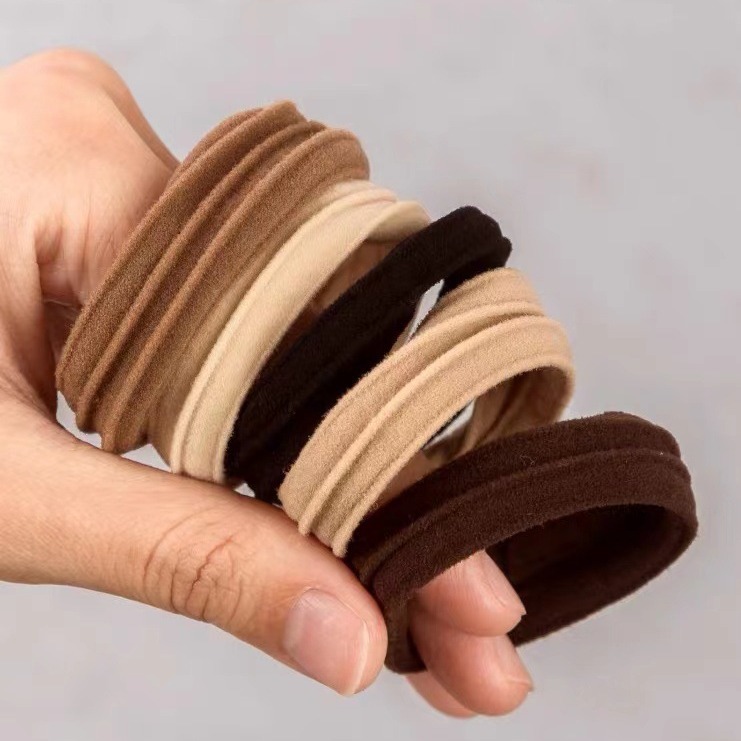 A popular high-elasticity seamless hair band for women, thickened and durable leather band hair tie for women Specification image