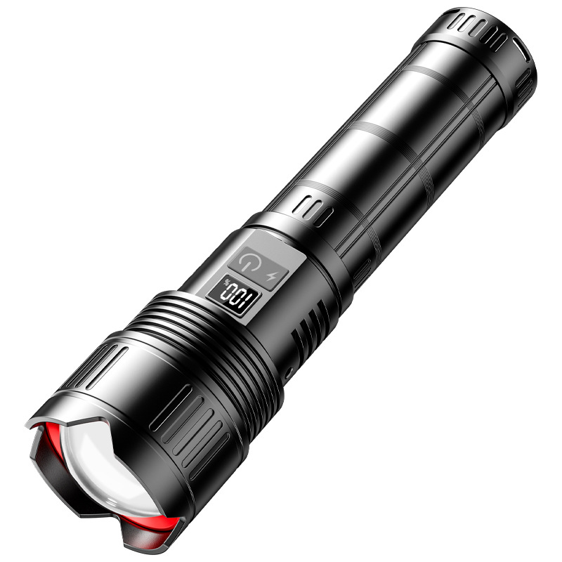 The new cross-border telescopic zoom flashlight with high power, long battery life, strong light and long-range radiation is a special lighting tool for users to hold external lighting fixtures and laser lamps Item Picture