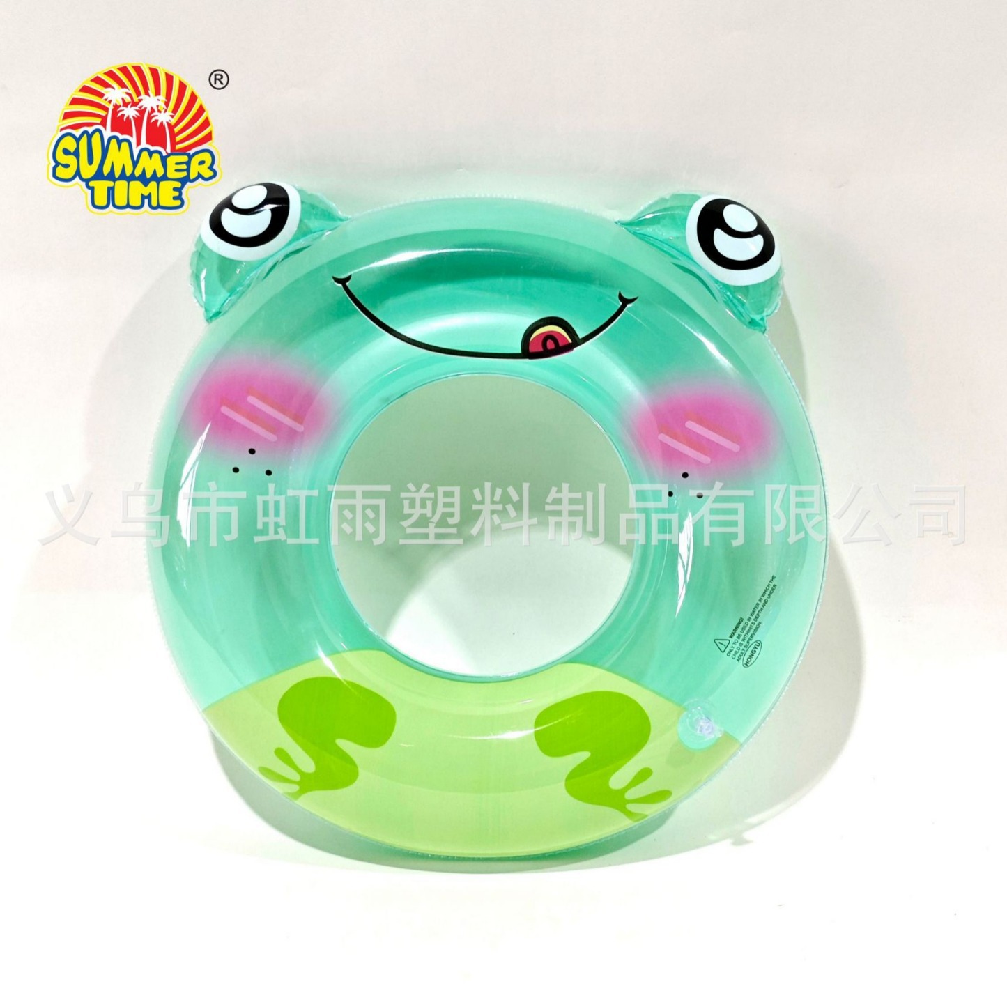 Hongyu thickened cartoon animal inflatable swimming rings for children, environmentally friendly and transparent water toys, wholesale sports and outdoor swimming products Specification image