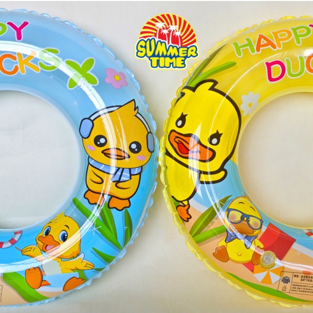 Hongyu's new inflatable swimming ring with big yellow duck is sold directly by the manufacturer. It is a water toy and a sports outdoor swimming product Specification image