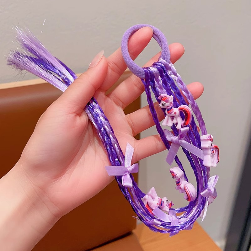 My Little Pony 2025 New Girls' bow hair band headwear, Little Girls' wig, braid hair accessory, headband Application Scenario