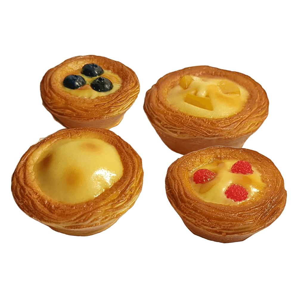 Portuguese egg tart models that are indistinguishable from the real thing, fridge magnets, original egg tarts, film and television props, house play toys, high-quality pastries and snacks Item Picture