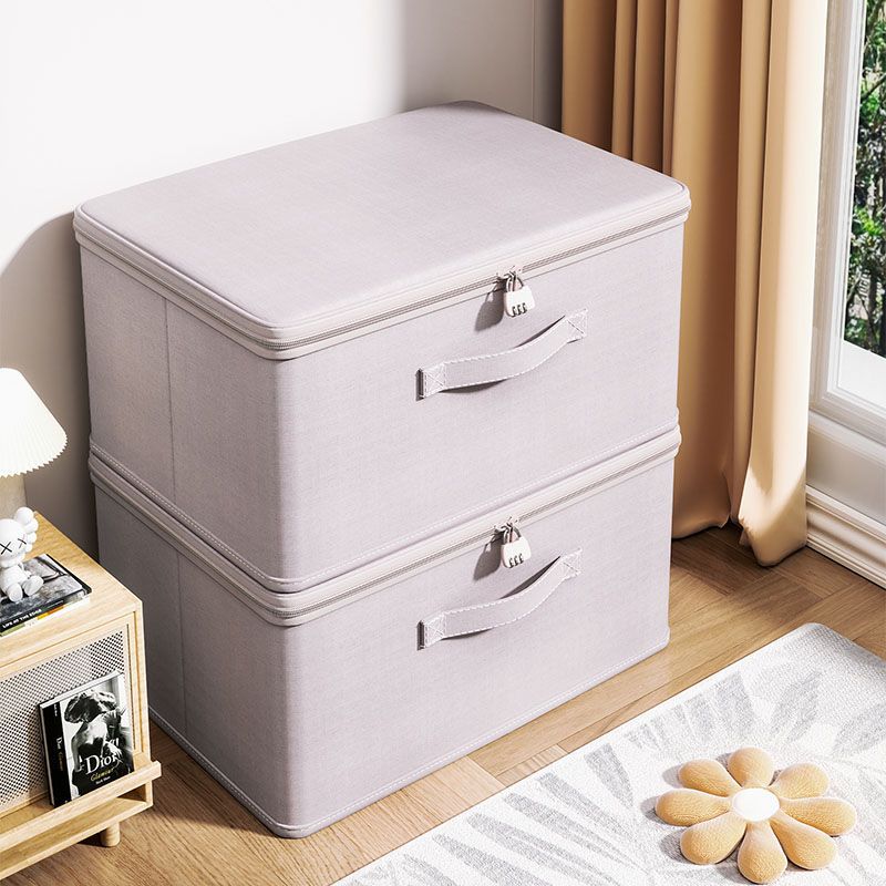 新款带锁折叠收纳箱可水洗百纳箱家用隐私物品布艺密码箱日用百货收纳防尘