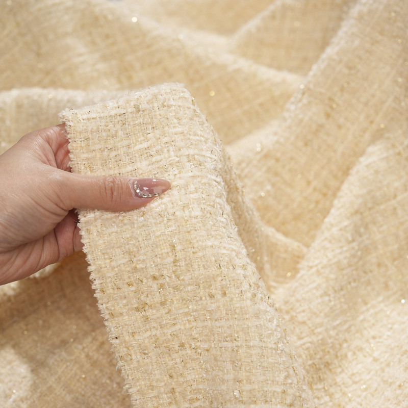 Mokashi's light luxury chanel-style tweed hats, bags, clothes, dolls, handcrafted fabrics, high-end plain fabric textiles, leather, and cotton fabrics Specification image