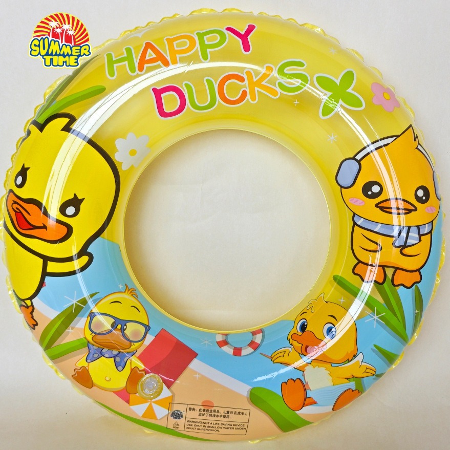Hongyu's new inflatable swimming ring with big yellow duck is sold directly by the manufacturer. It is a water toy and a sports outdoor swimming product