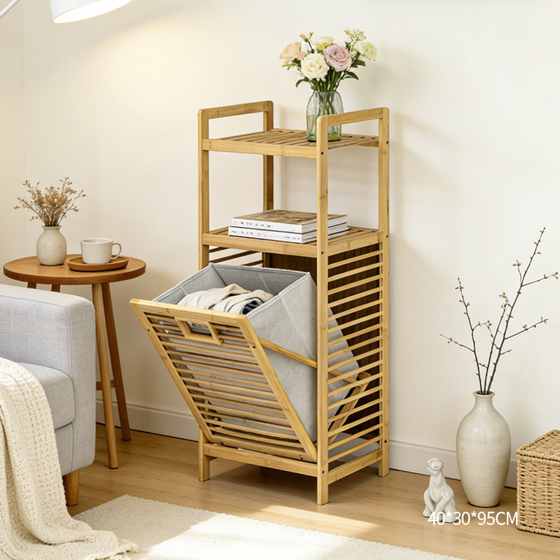 家用脏衣篮置物架落地卫生间衣篓收纳架子多层分层储物架