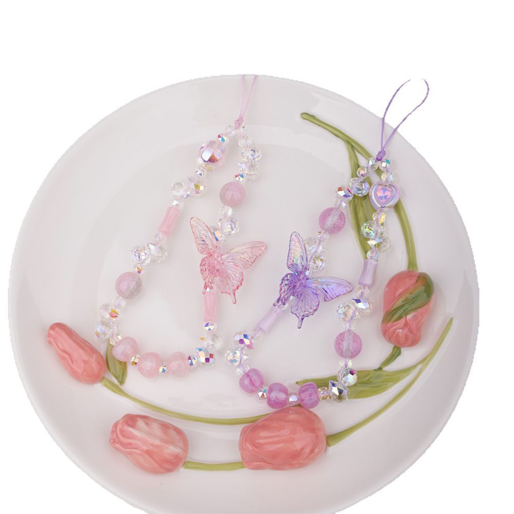 Sweet light purple candy, cute bow, mobile phone chain, ccd pendant, bag accessory, sweet girl's best friend accessory Item Picture