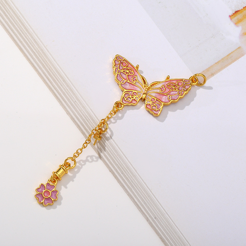Hot-selling personalized butterfly bracelet pendant accessory, fashionable and sweet DIY handcrafted decoration, hanging accessory, wholesale in stock, bookmark details Picture