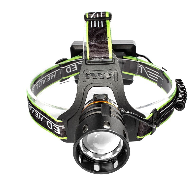 The new P50 strong headlight USB charging stretchable long-range shooting head-mounted outdoor night fishing and cycling high-brightness floodlight Item Picture