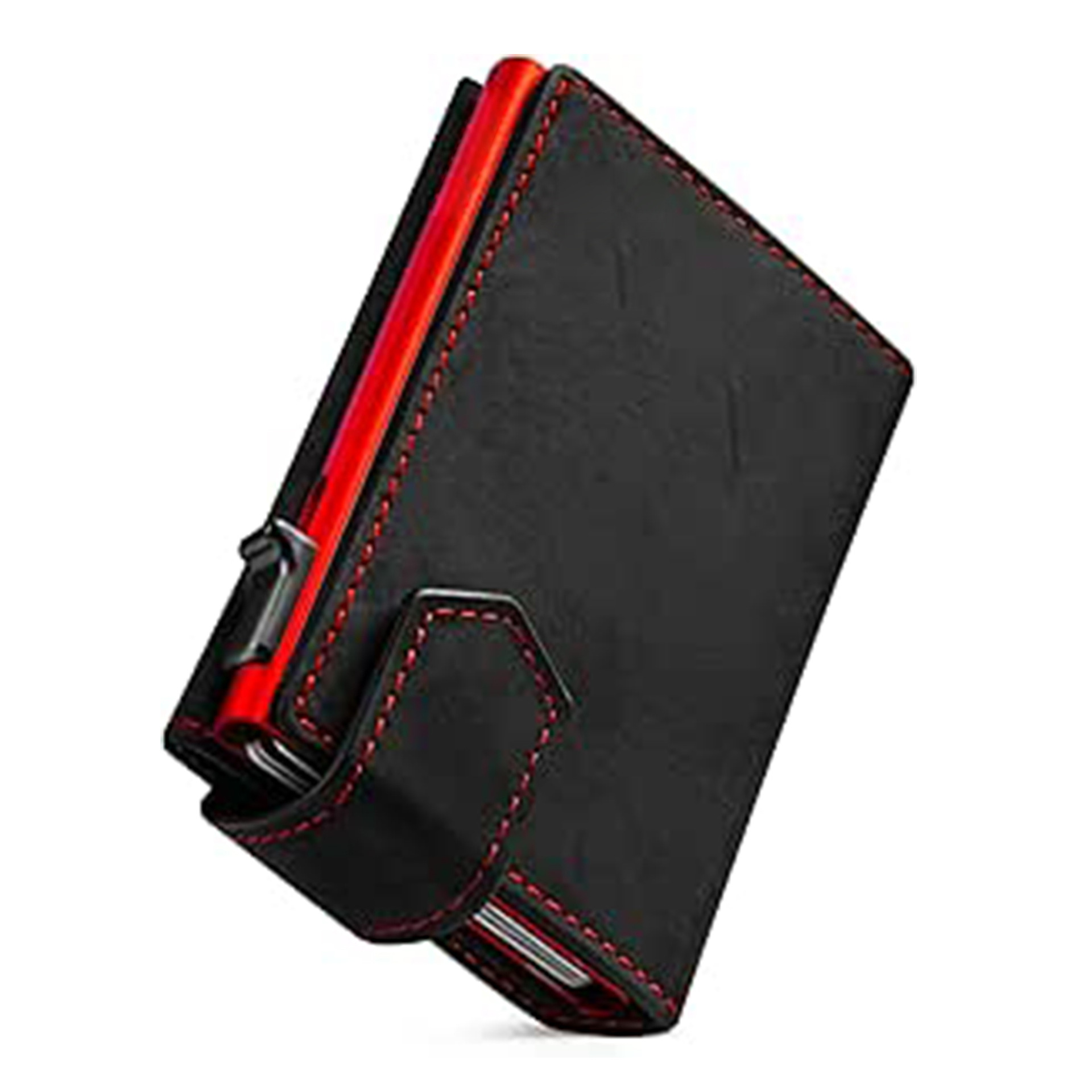 Amazon creative metal card bag hombre multifuncional RFID antimagnético billetera cuero portatil card clip accesorios digitales Specification image