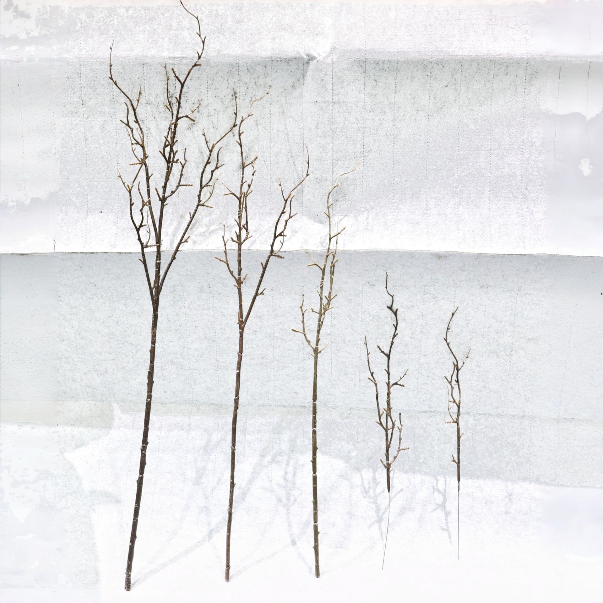 仿真柿子石榴枝花枝杆塑料铁丝多功能客厅插花装饰拍摄摆件办公文化园艺仿真树叶