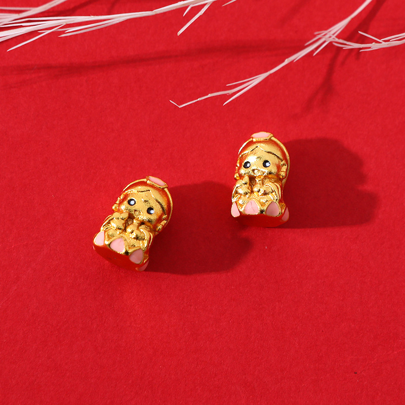 新款中式古法沙金珐琅钥匙扣手链项链吊坠DIY配件批发工艺品礼品动漫影视明星周边cosplay道具详情图2