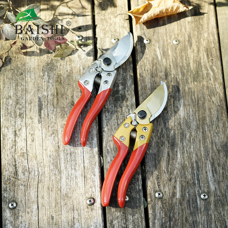 佰世园艺高碳钢省力修枝剪果树剪园林工具粗枝剪厂家直销