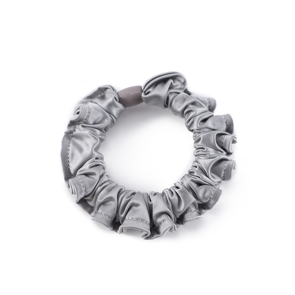 Korean-style high-elasticity pleated small intestine hair band for women, simple and elegant, soft and non-damaging to hair, hair tie and hair accessory Item Picture