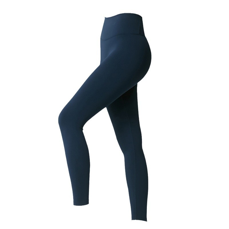 Lycra nude long pants without awkward lines, women's peachy buttocks, high-waisted buttocks lifting fitness pants, tight-fitting yoga pants for tummy tightening Item Picture
