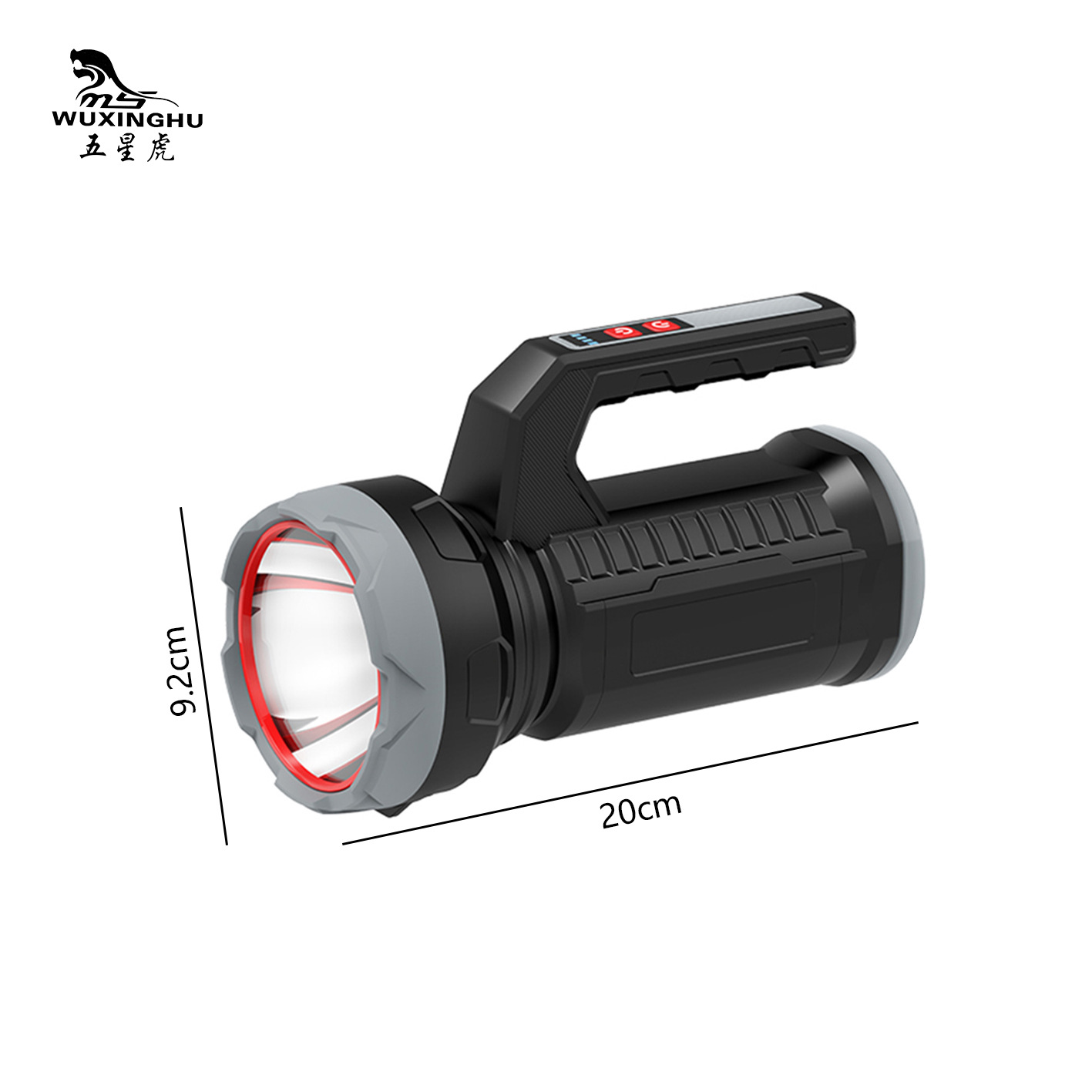 High-intensity portable light, retractable taillight, USB rechargeable lithium battery, outdoor lighting searchlight, portable flashlight Specification image