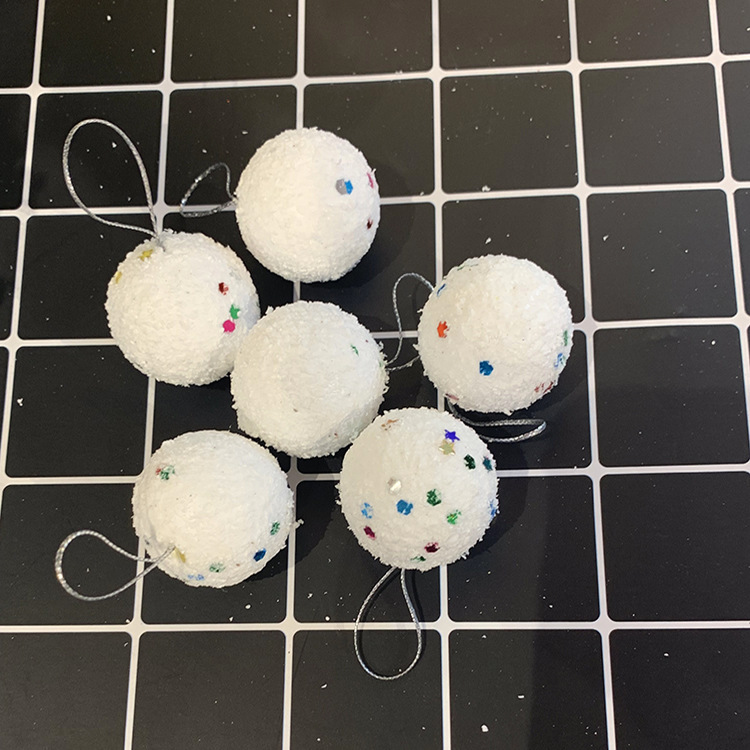 Christmas foam, five-pointed star, snowflake, colorful foam, snowball, snowflake, bell pendant, decorative item, handicraft, creative gift, wind chime Item Picture