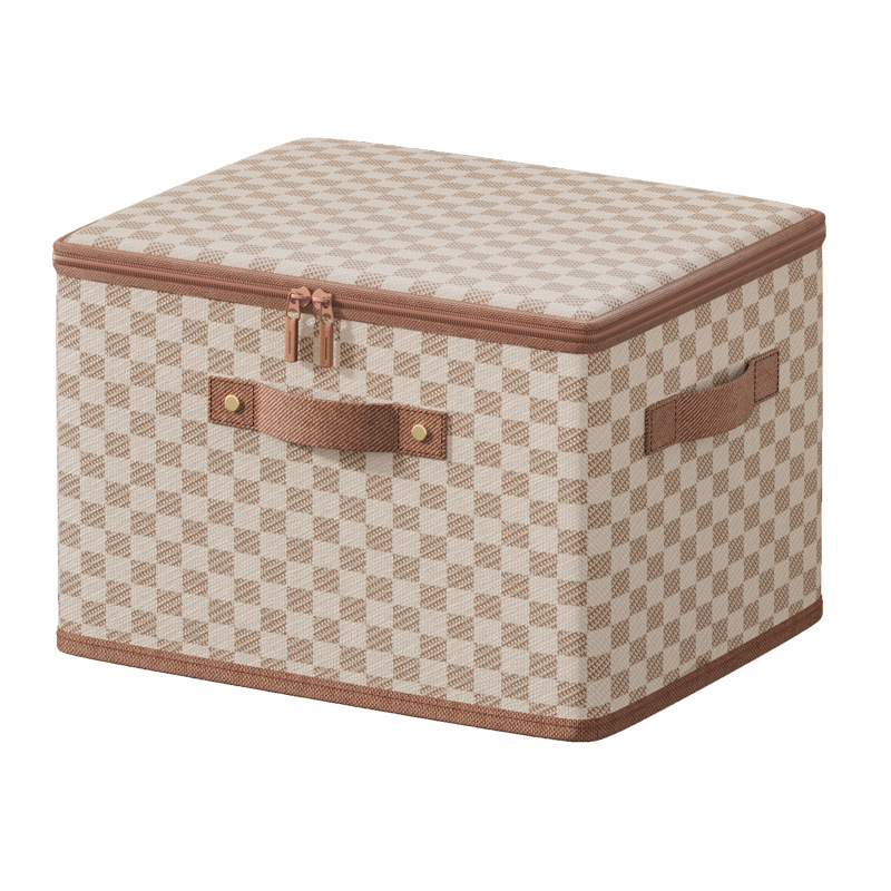 Large-capacity fabric storage box, a household clothing organization wonder, dust-proof covered wardrobe storage box Item Picture