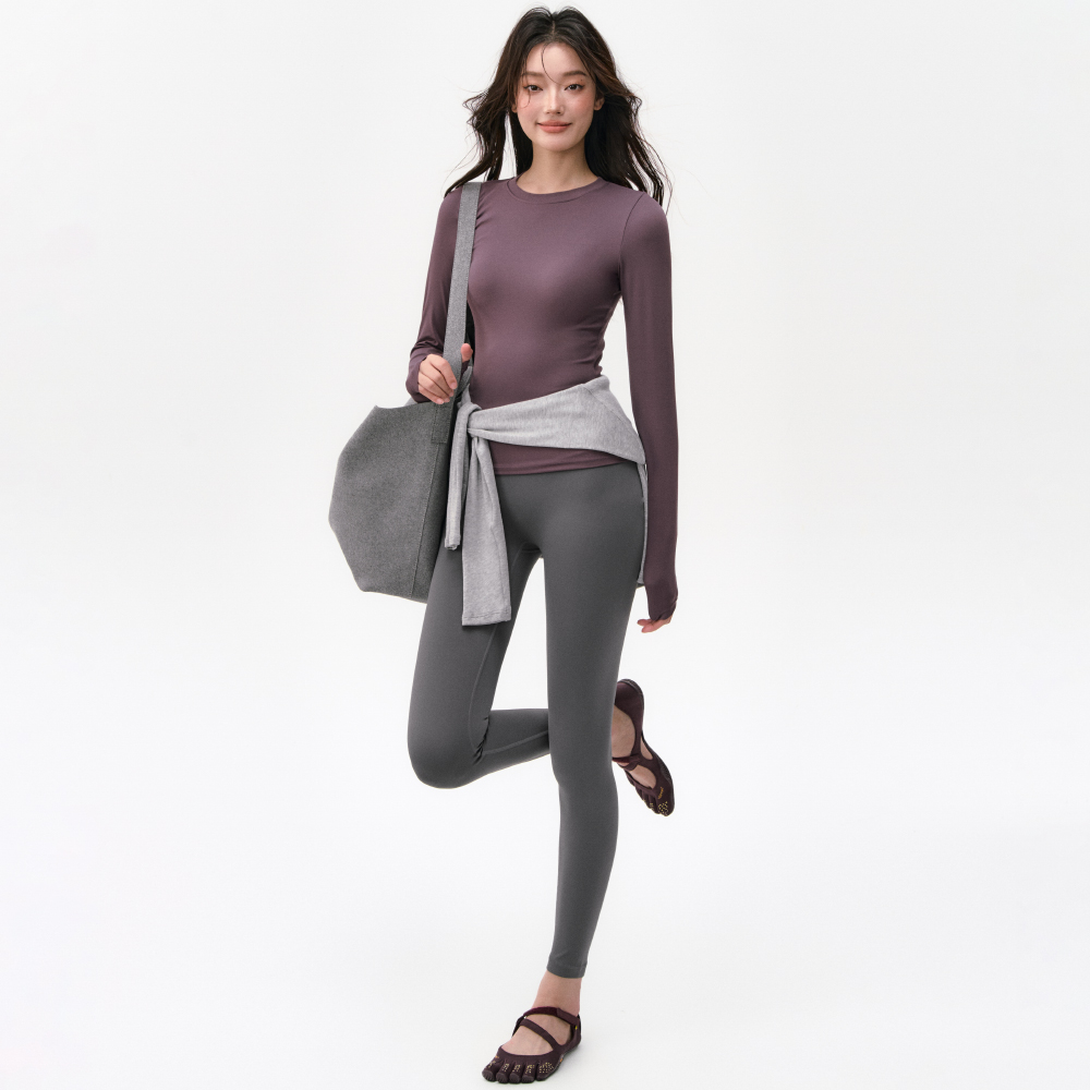 Weightlifting fairy girl autumn and winter long-sleeved yoga wear tight Pilates training quick-drying fitness top, large size Application Scenario