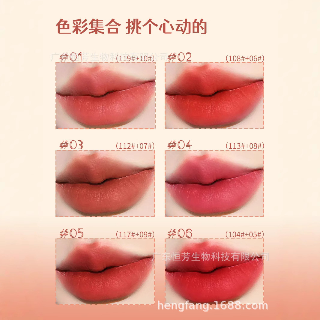 Hengfang Double-headed Soft Mist Lip Liner Pen Velvet matte Smooth, fine and long-lasting Cosmetics factory wholesale Specification image
