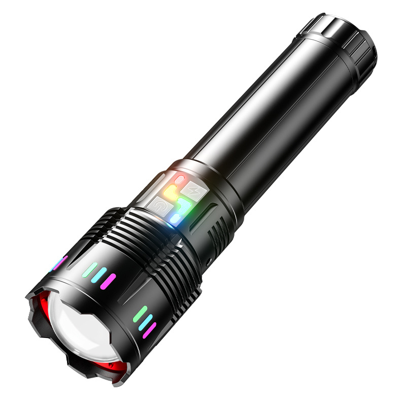 New custom aluminum alloy flashlight, high-intensity laser gun, long-lasting zoom, rechargeable lighting fixture, laser lamp for special use Item Picture