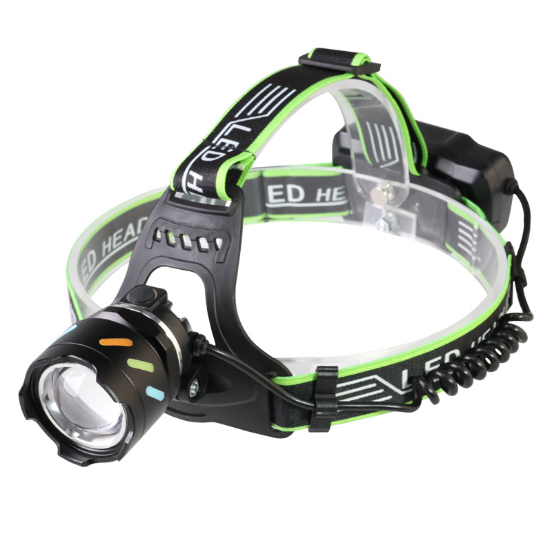Multi-functional white laser headlamp, outdoor zoom, rechargeable, fishing lighting, head-mounted high-intensity long-range, household LED lamp Item Picture