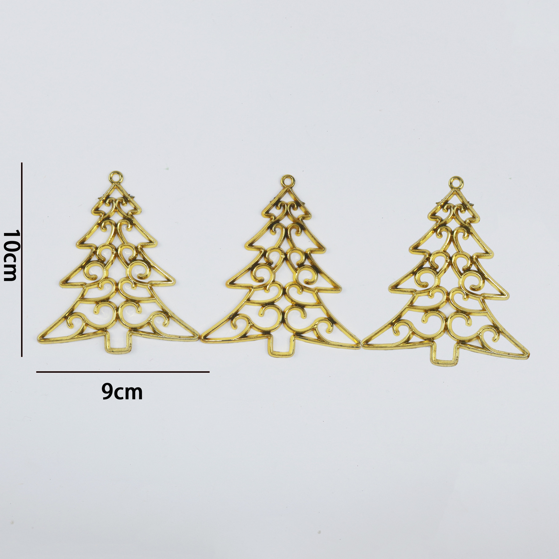 New Christmas pendant, five-pointed star, tree bell, reindeer, electroplated gold and silver, red Christmas decoration, handicraft, creative gift box Specification image