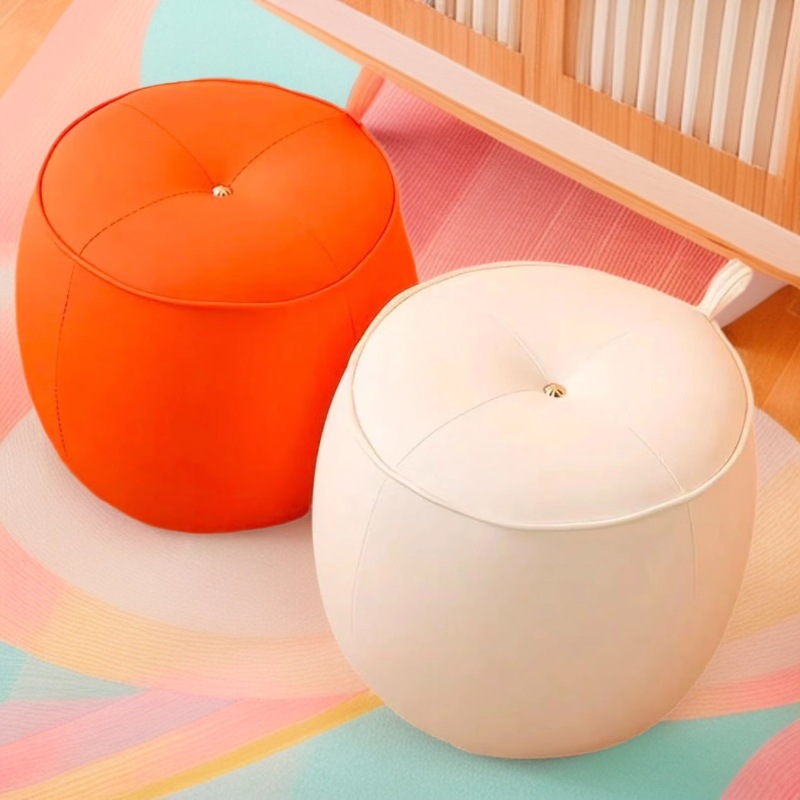 南瓜圆凳家用小凳子换鞋凳轻奢坐墩网红简约茶几矮凳客厅儿童板凳坐垫