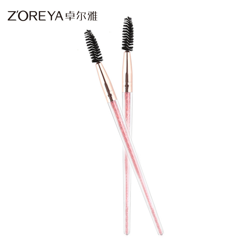 ZOREYA单支遮瑕眉刷批发美容化妆工具塑料手柄内钻睫毛刷彩妆唇刷适用刷包