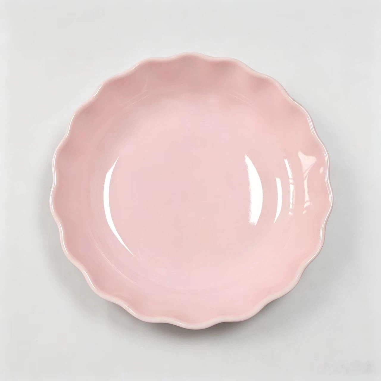 Melamine single-color lace round plate, commercial imitation porcelain cooking soup plate, fruit plate, suitable for restaurants and eateries Specification image