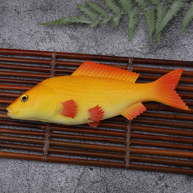 仿真鱼蔬菜面包pu模型猫宠物抱枕玩具小海鱼海洋馆礼品假鱼厂家