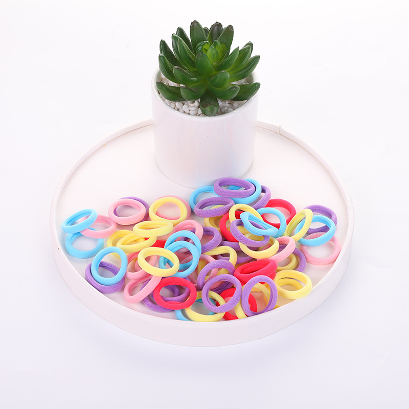 Factory wholesale cross-border hair ties, women's towel loops, seamless hair ties, no hair damage, no breakage, popular rubber bands, rubber and plastic natural rubber bands Specification image