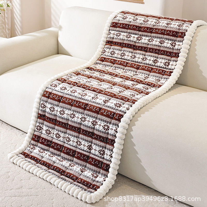 Winter thickened plush anti-slip bay window sofa cushion in stock, a best-selling home fabric seat cushion for export Application Scenario