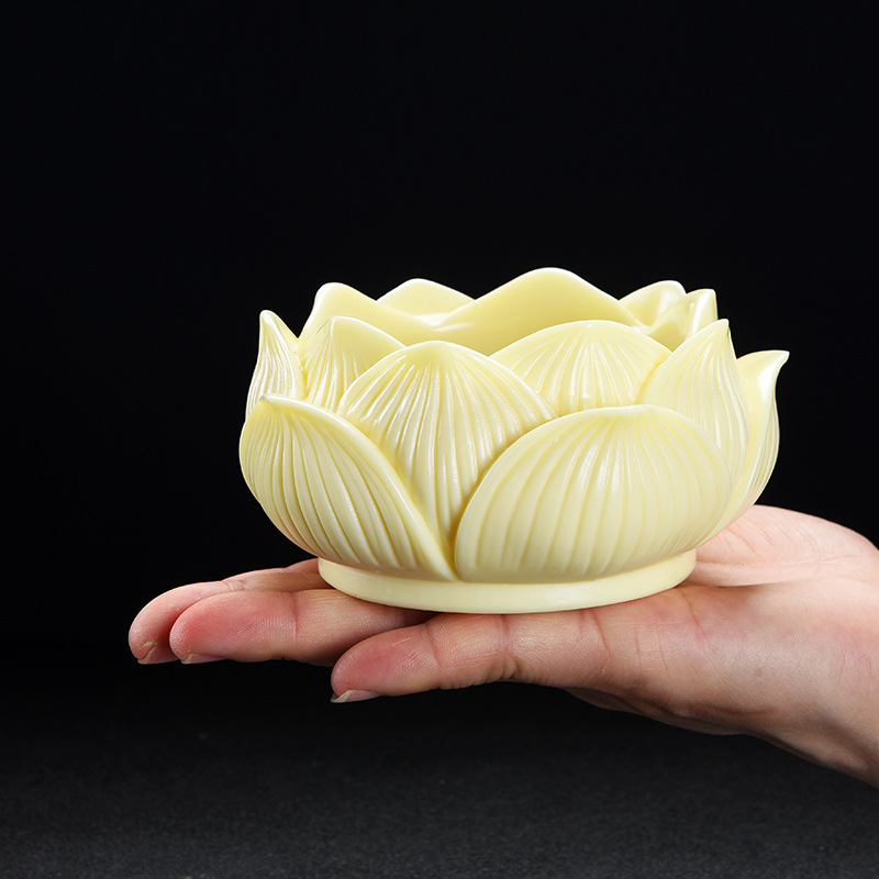 莲花香炉盘塔香炉41小时环保树脂檀香炉摆件禅意工艺品礼品装饰花瓶