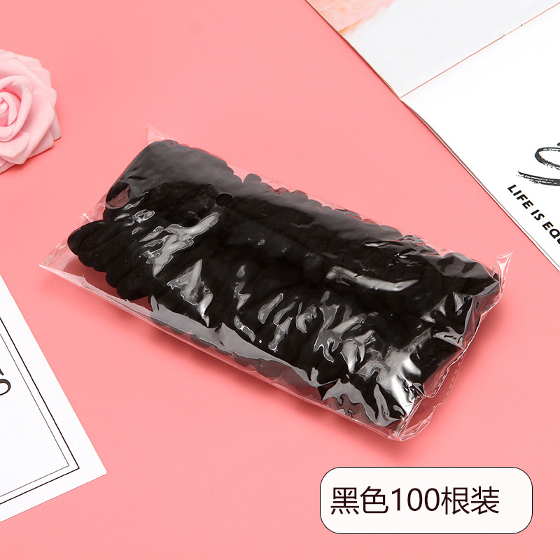 Wholesale of 100 Korean-style high-elasticity seamless towel band hair ties, colorful headwear and simple hair band accessories Application Scenario