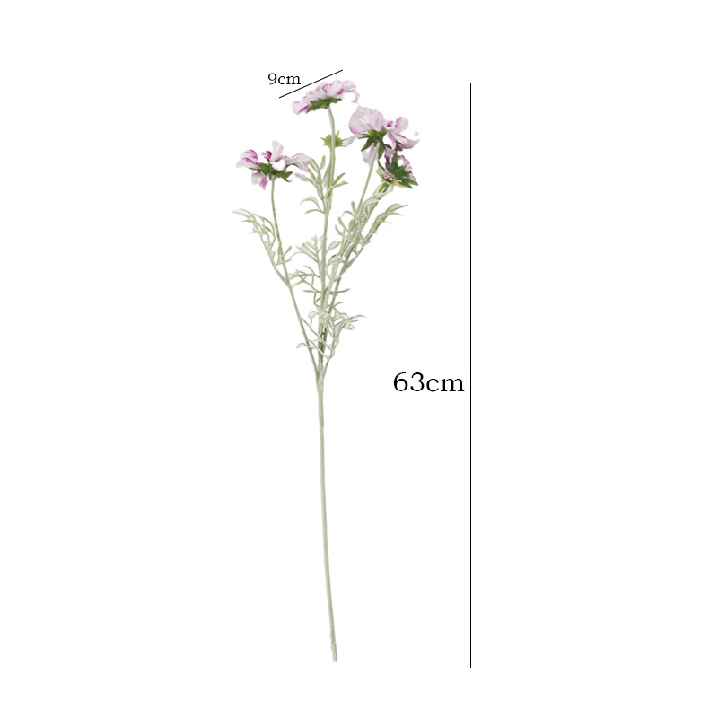 High-quality simulated flocking wheels, chrysanthemums, chrysanthemums for home and hotel dining tables, floral art decorations, silk flowers, simulated flowers, gift boxes, office and cultural garden ornaments Item Picture