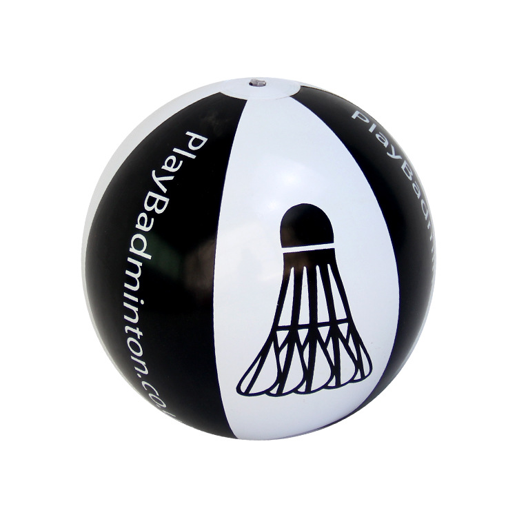 Customized white LOGO advertising inflatable balls, sports gifts, beach badminton and tennis supplies, outdoor activities, black badminton balls Item Picture