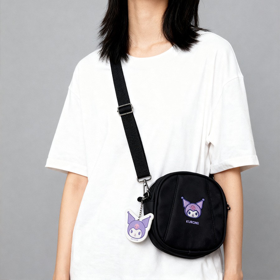 三丽鸥库洛米可爱大容量秋冬款单肩斜挎包卡通女生手提皮具男士包袋