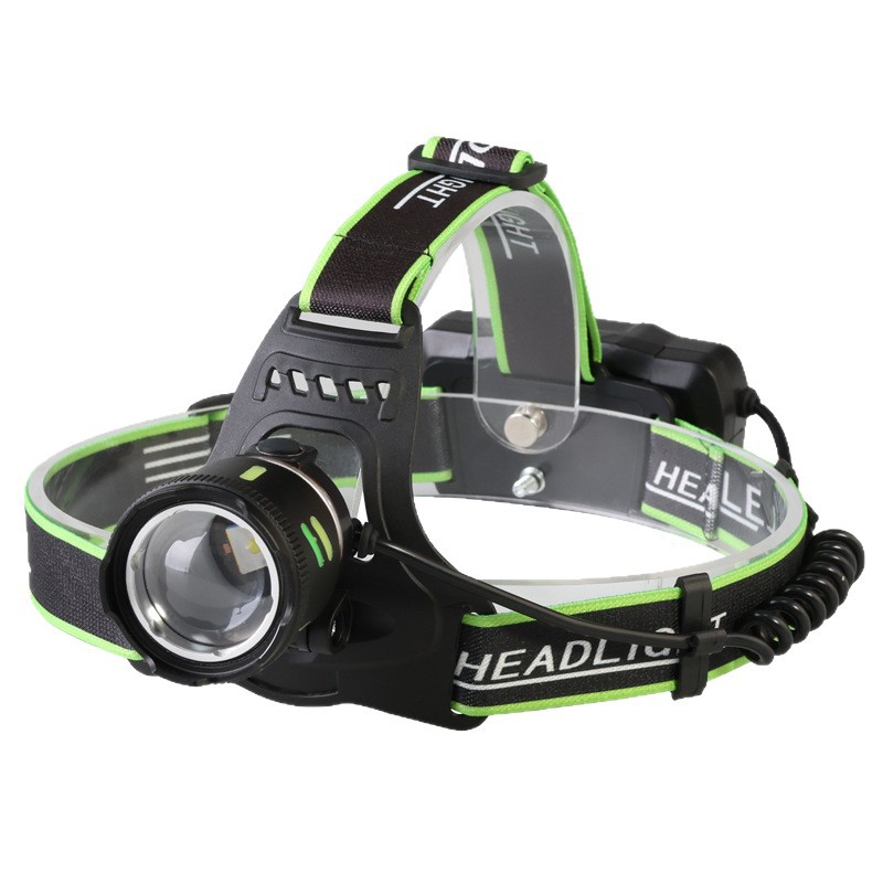 White laser headlamp, telescopic zoom, outdoor strong light long-range flashlight, night fishing, camping head-mounted lighting flashlight, daily necessities Item Picture