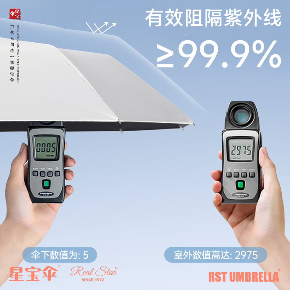 REALSTAR's new large-sized velvet cover sunshade, 21-inch windproof umbrella stand, golden umbrella frame, outdoor sunshade tool details Picture