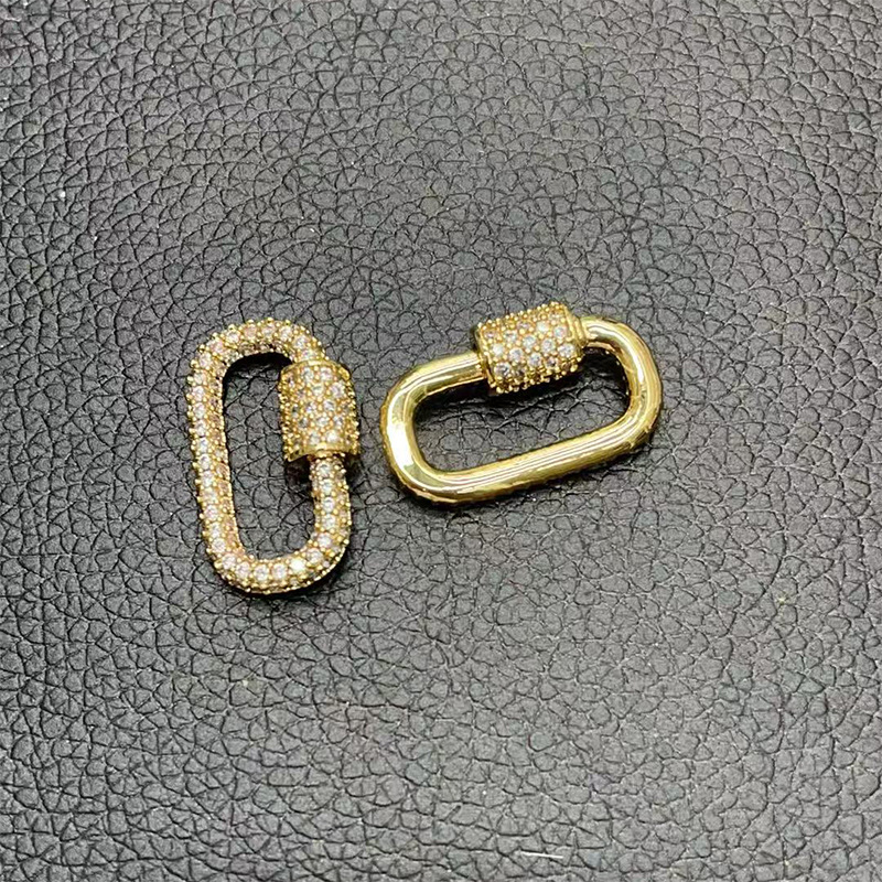 DIY jewelry accessories: Copper micro-inlaid zircon necklace and bracelet universal connecting buckle manufacturer wholesale